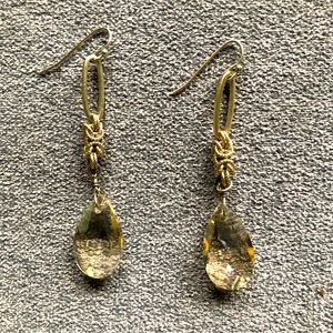 Gold Toned Drop Earrings